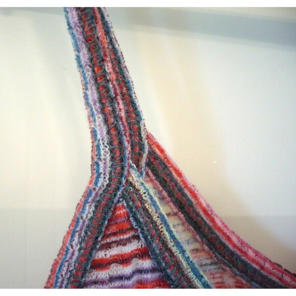 Earthbound Trading Company XL Cami Top Rainbow Striped Flowy Boho Hippie Fairy - Picture 2 of 16